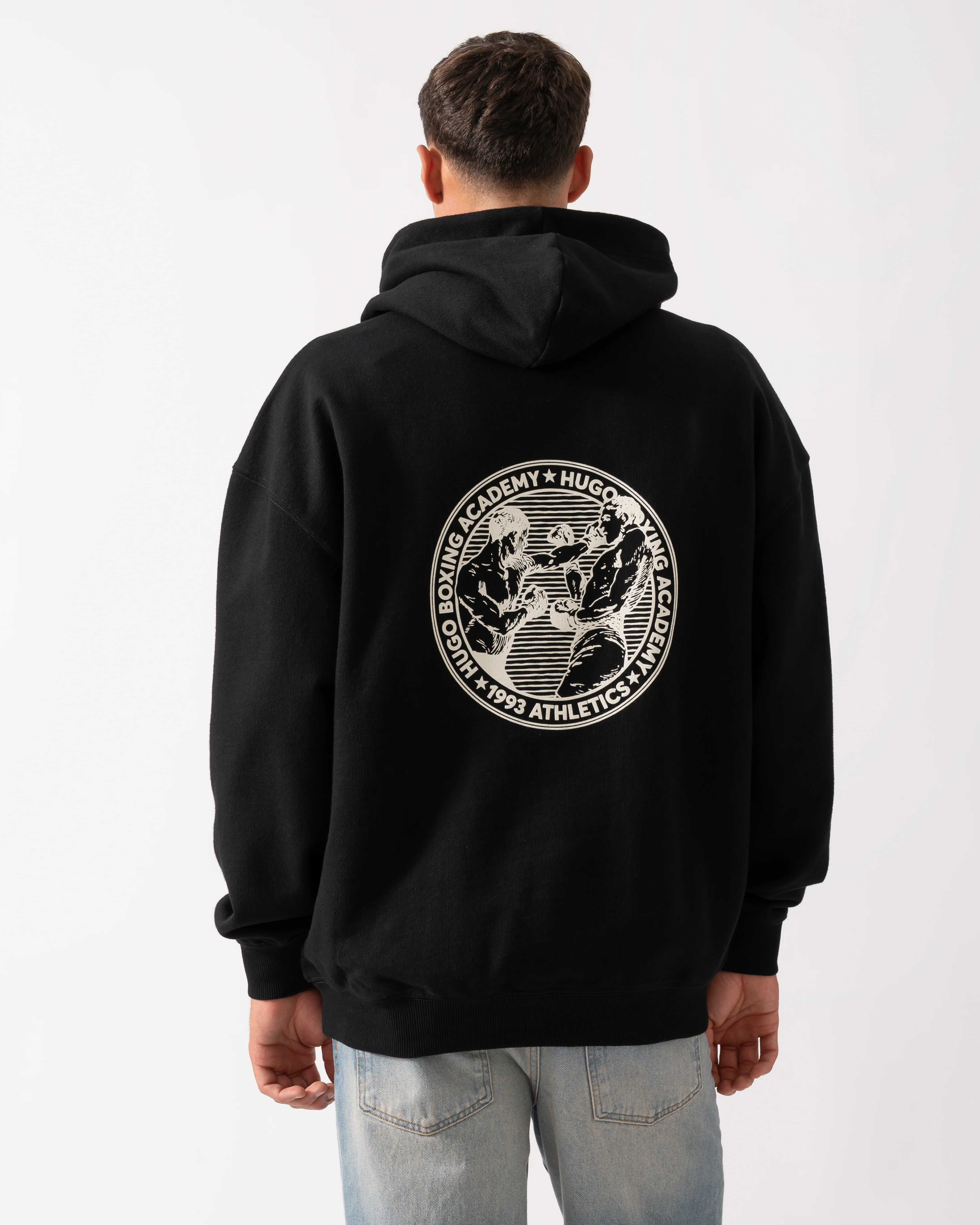 HUGO Duwrestie Mens Pullover Hoodie - Black 001 - Image 4