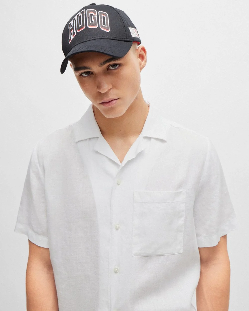 HUGO Ellino Mens Short Sleeve Linen Shirt - Image 2