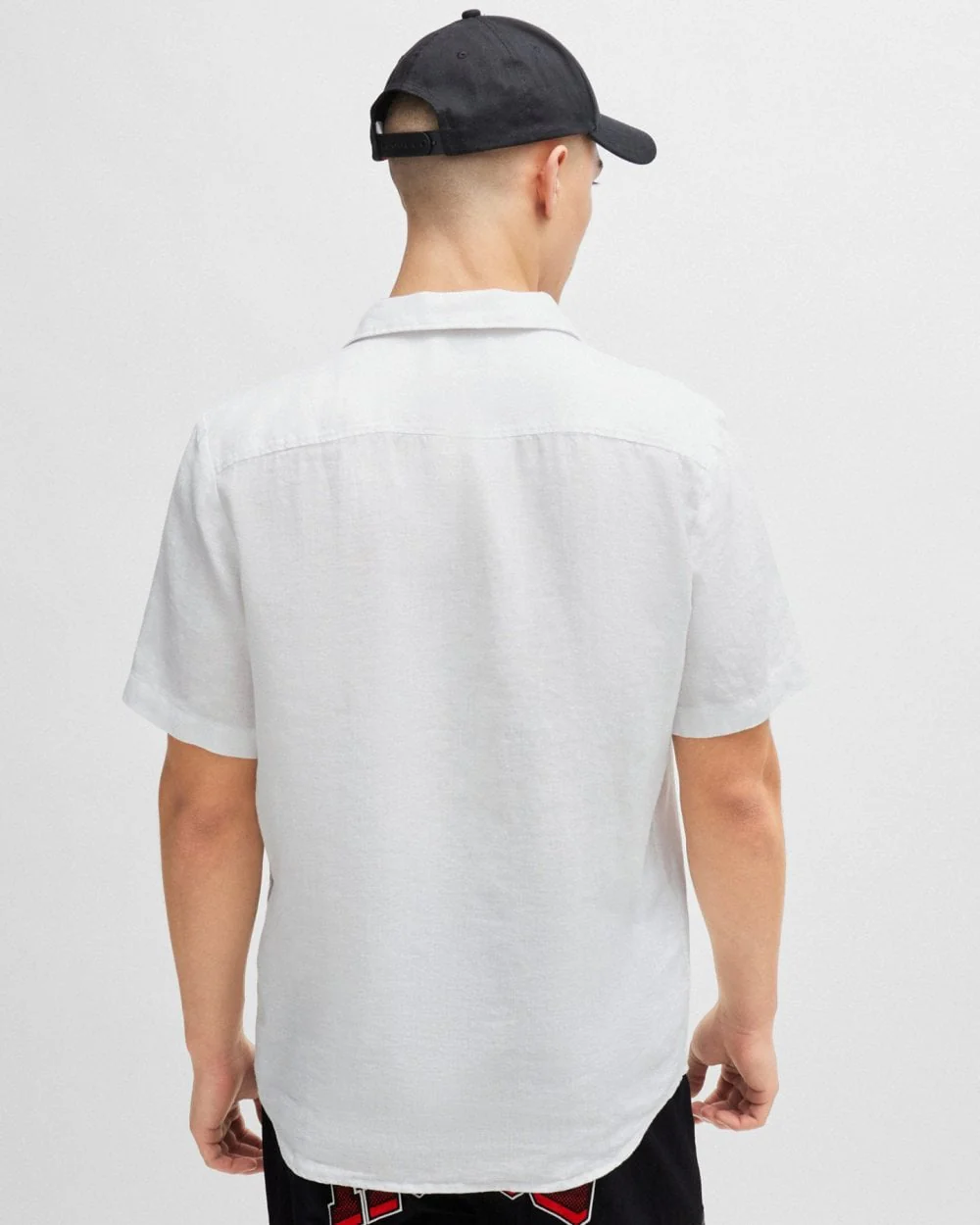 HUGO Ellino Mens Short Sleeve Linen Shirt - Image 3