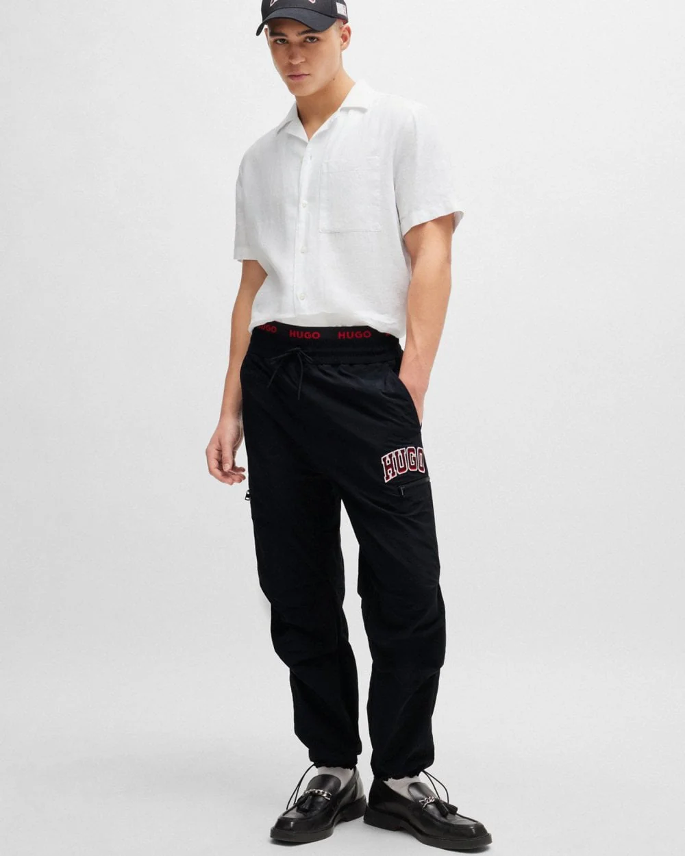 HUGO Ellino Mens Short Sleeve Linen Shirt - Image 4