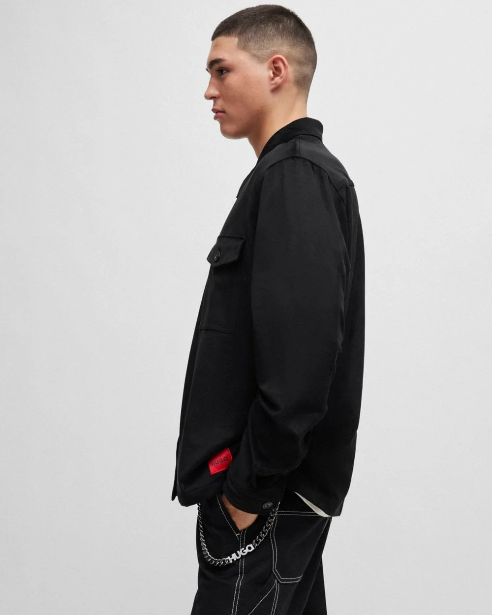 HUGO Enalu Mens Overshirt - Image 2