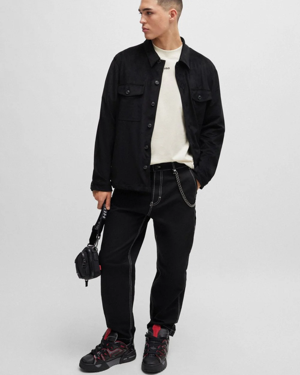 HUGO Enalu Mens Overshirt - Image 4