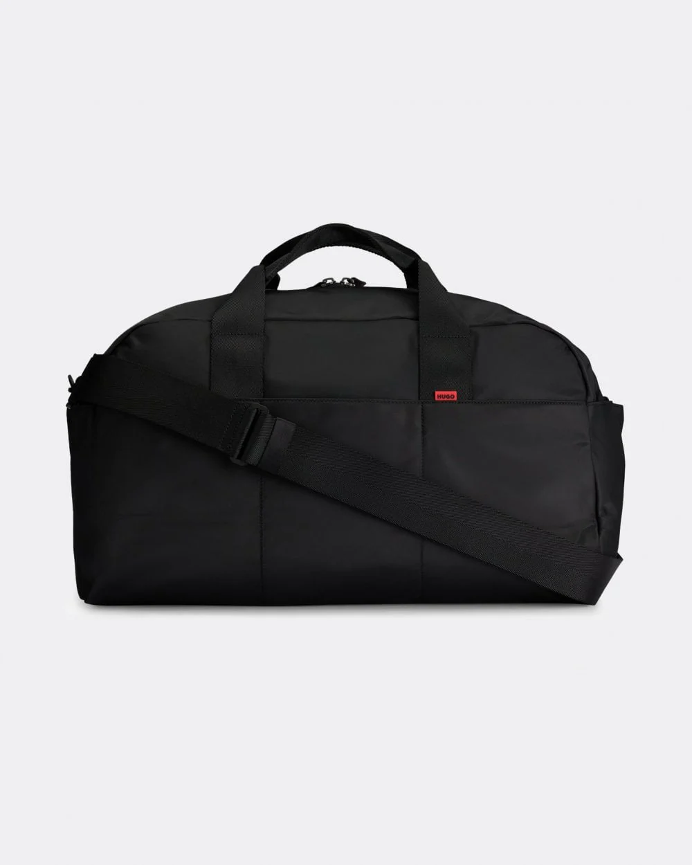 HUGO Ethon 2.0N Mens Recycled Fabric Holdall With Red Logo Patch - Image 2
