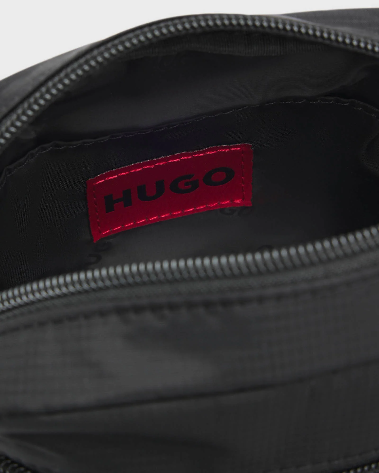 HUGO Everett Mens Crossbody Bag with Contrast Logo  - Black 001 - Image 2