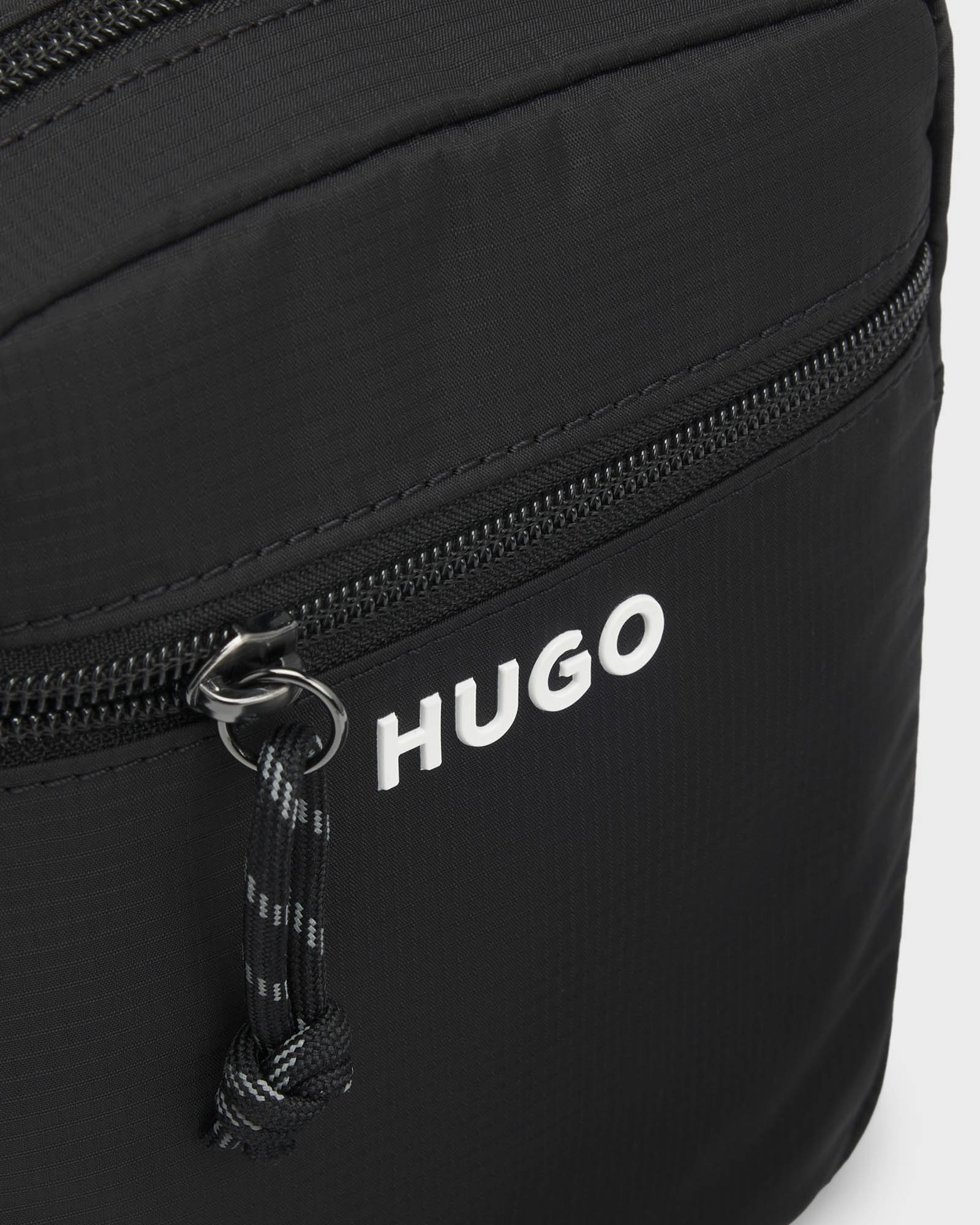 HUGO Everett Mens Crossbody Bag with Contrast Logo  - Black 001 - Image 4