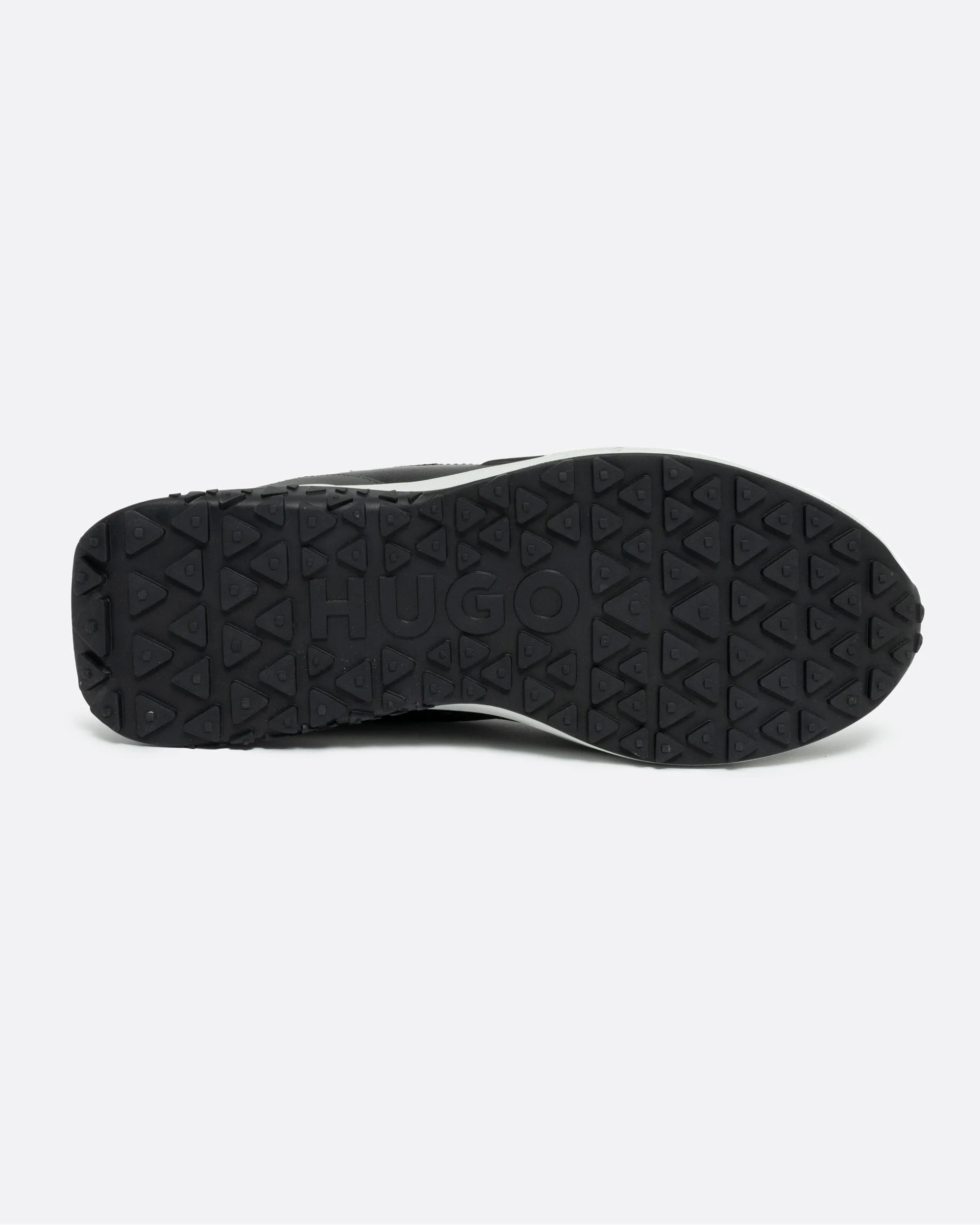 HUGO Kane Runn Mens Leather lace-Up Trainers with Mesh Trims - Image 4