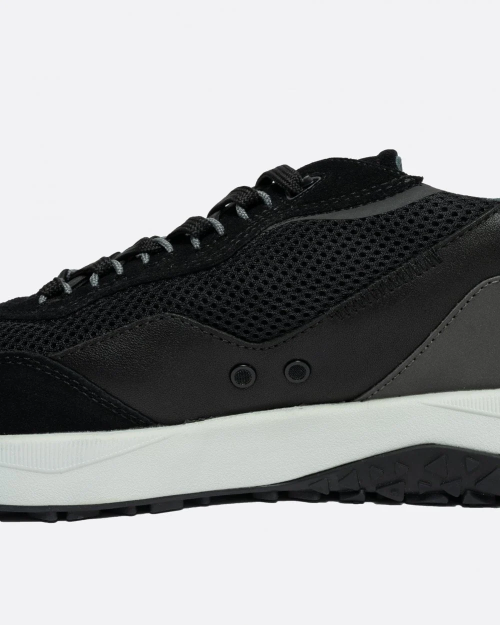 HUGO Kane Runn Mens Leather lace-Up Trainers with Mesh Trims - Image 6