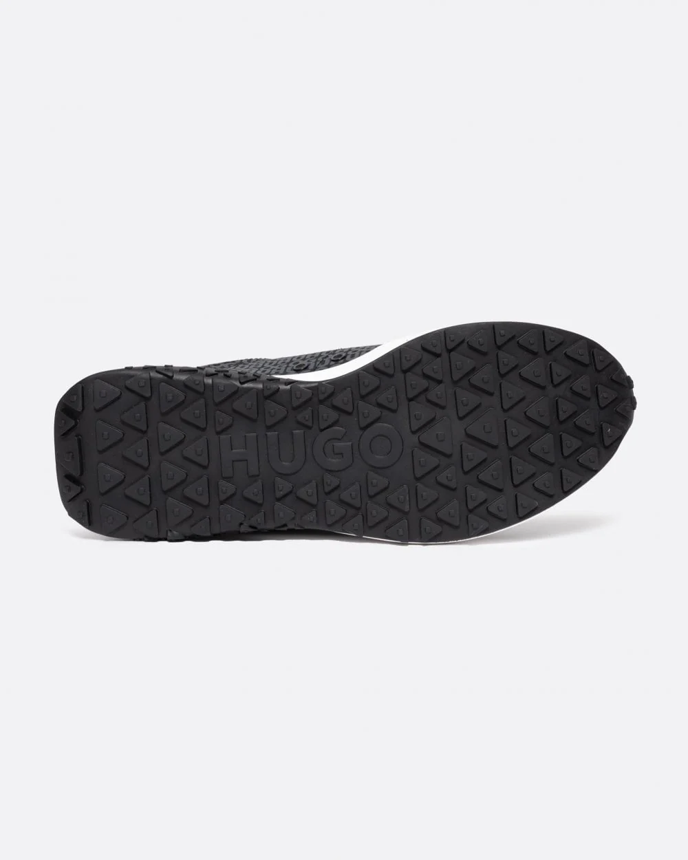 HUGO Kane Runn Mens Mixed-Material Trainers with Repeat Logo Details - Image 3