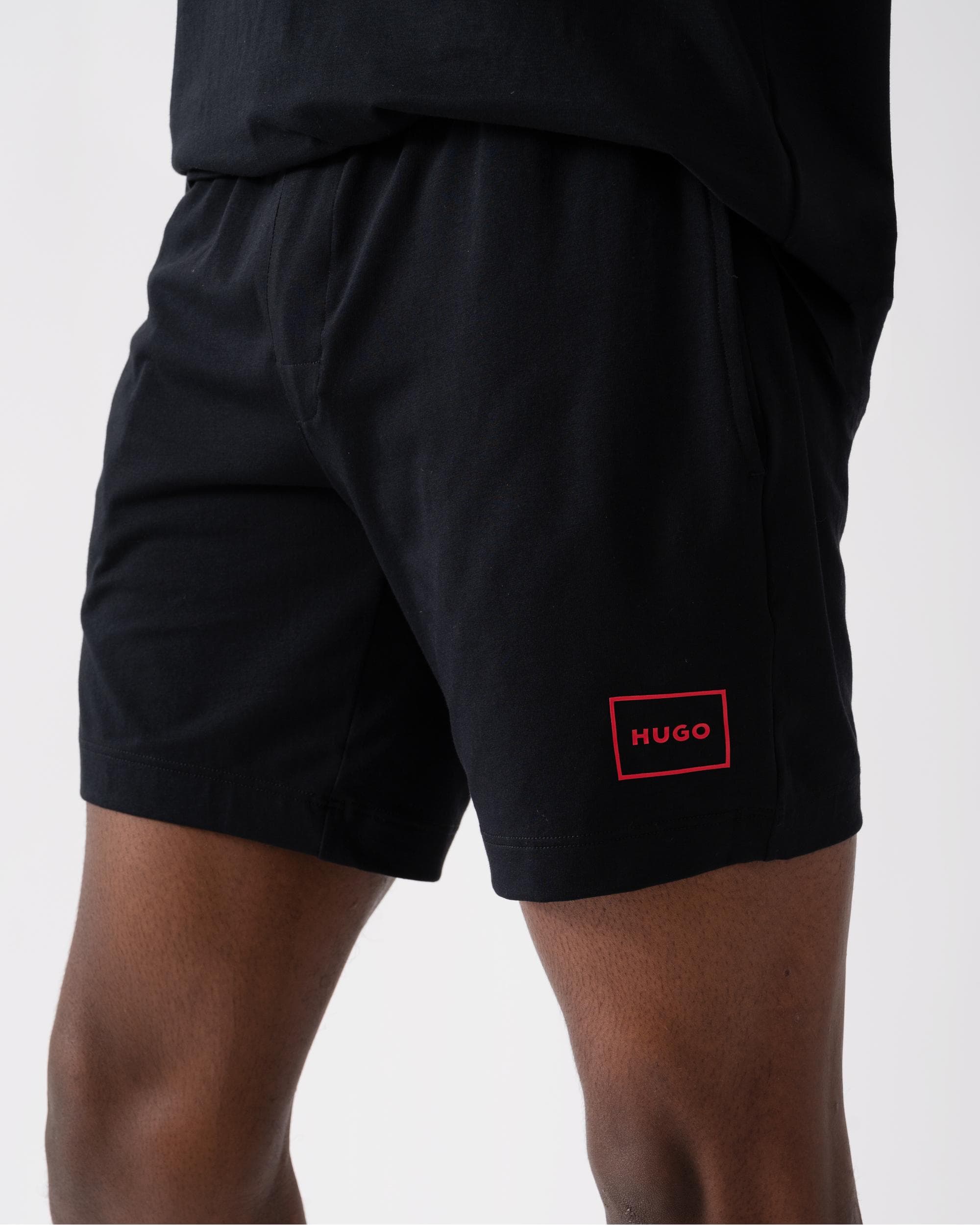 HUGO Laze Mens Loungewear Shorts - Black 001 - Image 2