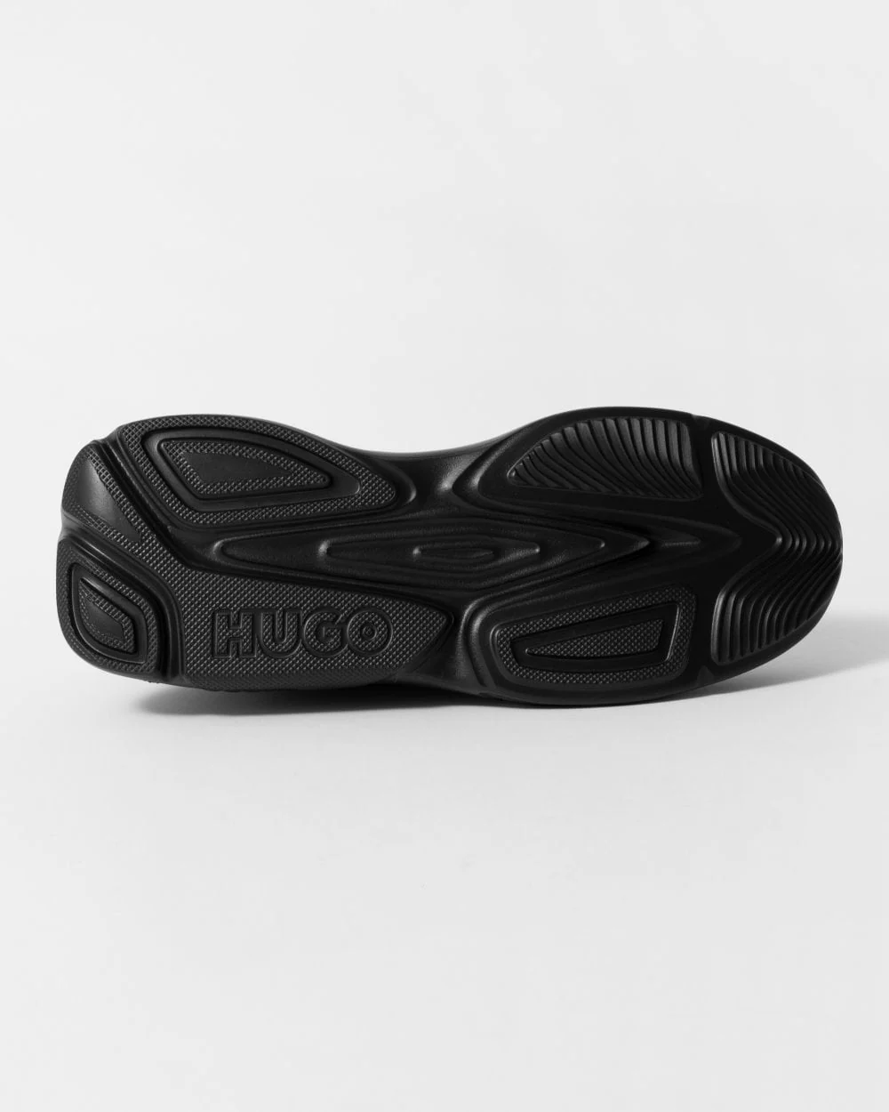 HUGO Leon Runn Mens Mixed-Material Trainers with Canvas-Effect Fabric - Image 3