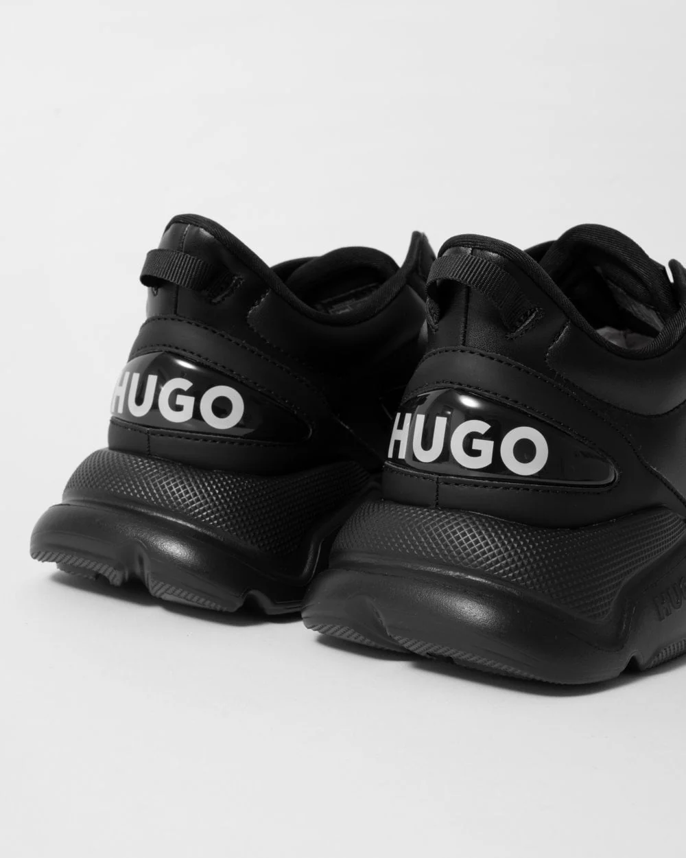 HUGO Leon Runn Mens Mixed-Material Trainers with Canvas-Effect Fabric - Image 6
