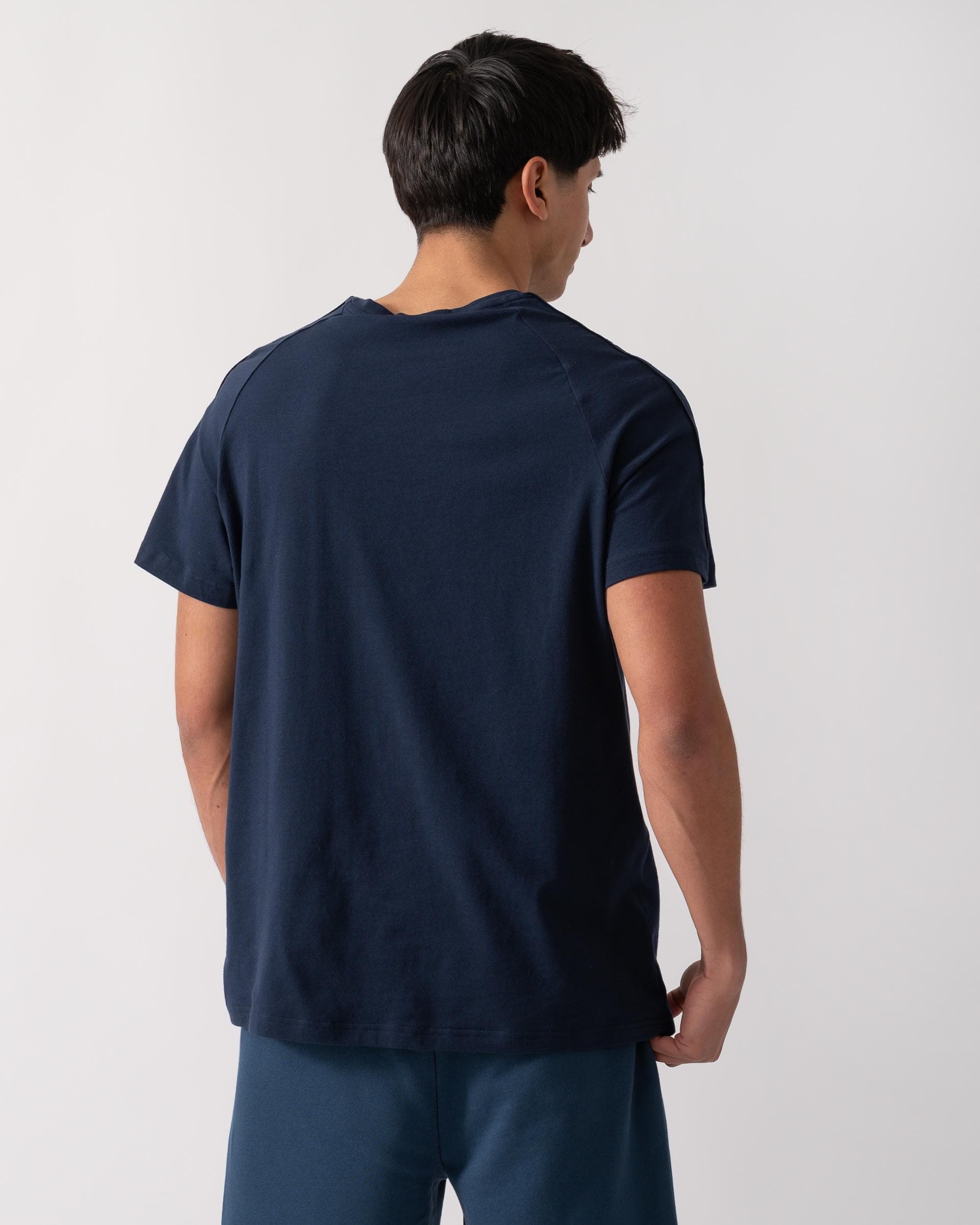 HUGO LIAM Mens Crew Neck T-Shirt with Logo Tape - Image 4