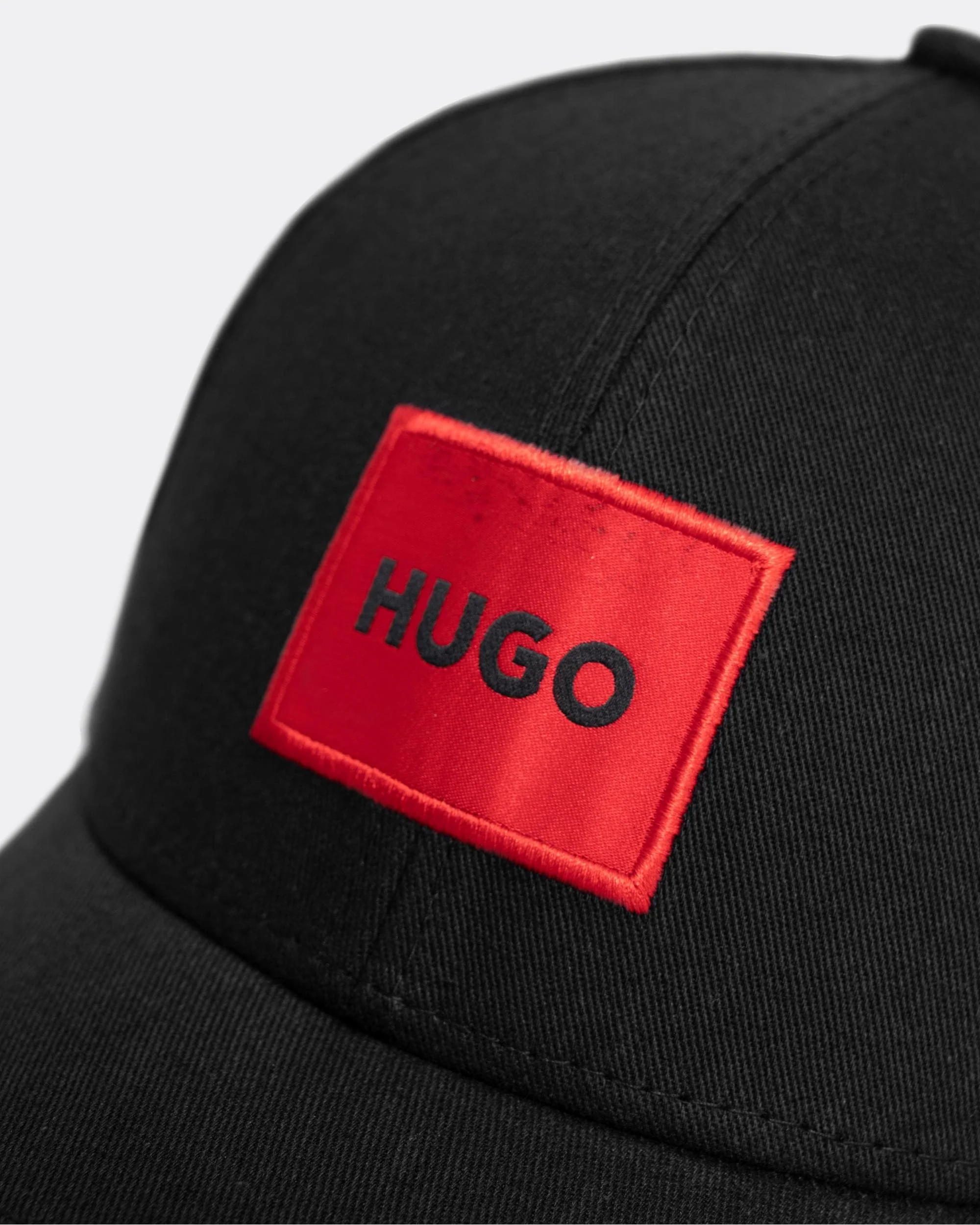 HUGO Men-X 581-RL Mens Cotton-Twill Cap With Red Logo Label - Black 001 - Image 4