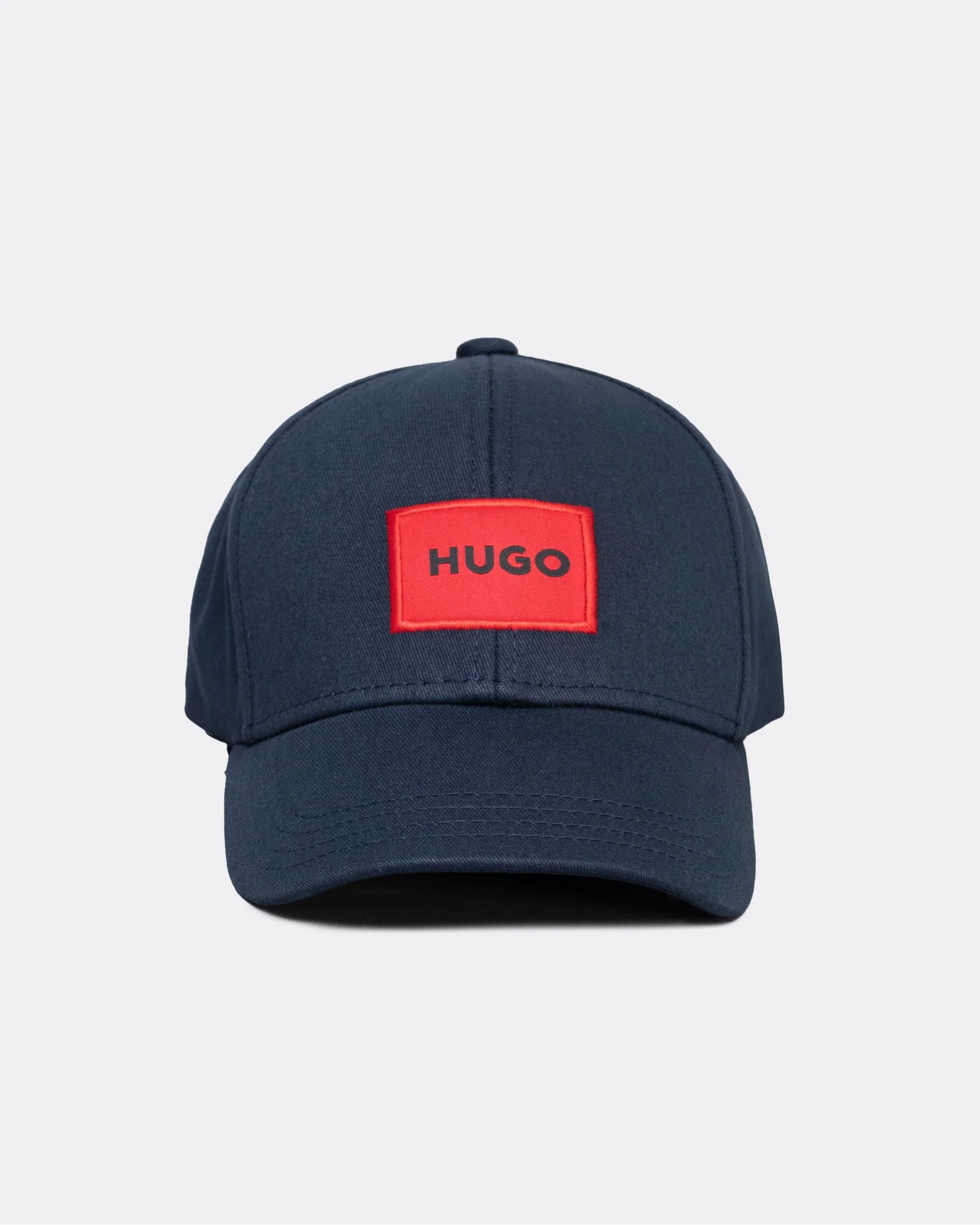 HUGO Men-X 581-RL Mens Cotton-Twill Cap With Red Logo Label - Dark Blue 405 - Image 2