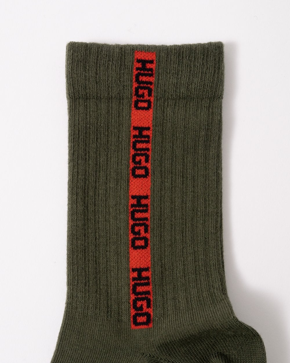 HUGO Mens 2-Pack Quarter Length Logo Tape Socks Gift Set - Image 3