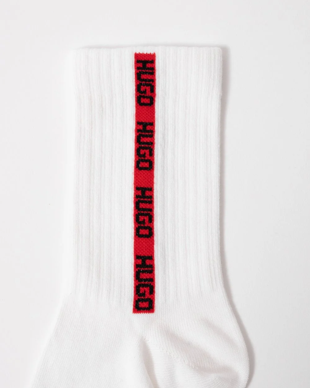 HUGO Mens 2-Pack Quarter Length Logo Tape Socks Gift Set - Image 4