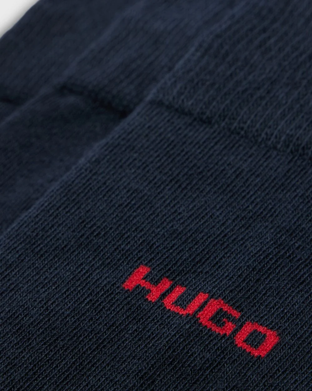 HUGO Mens 3-Pack of Regular Length Socks with Logo Details NOS - Dark Blue 401 - Image 2
