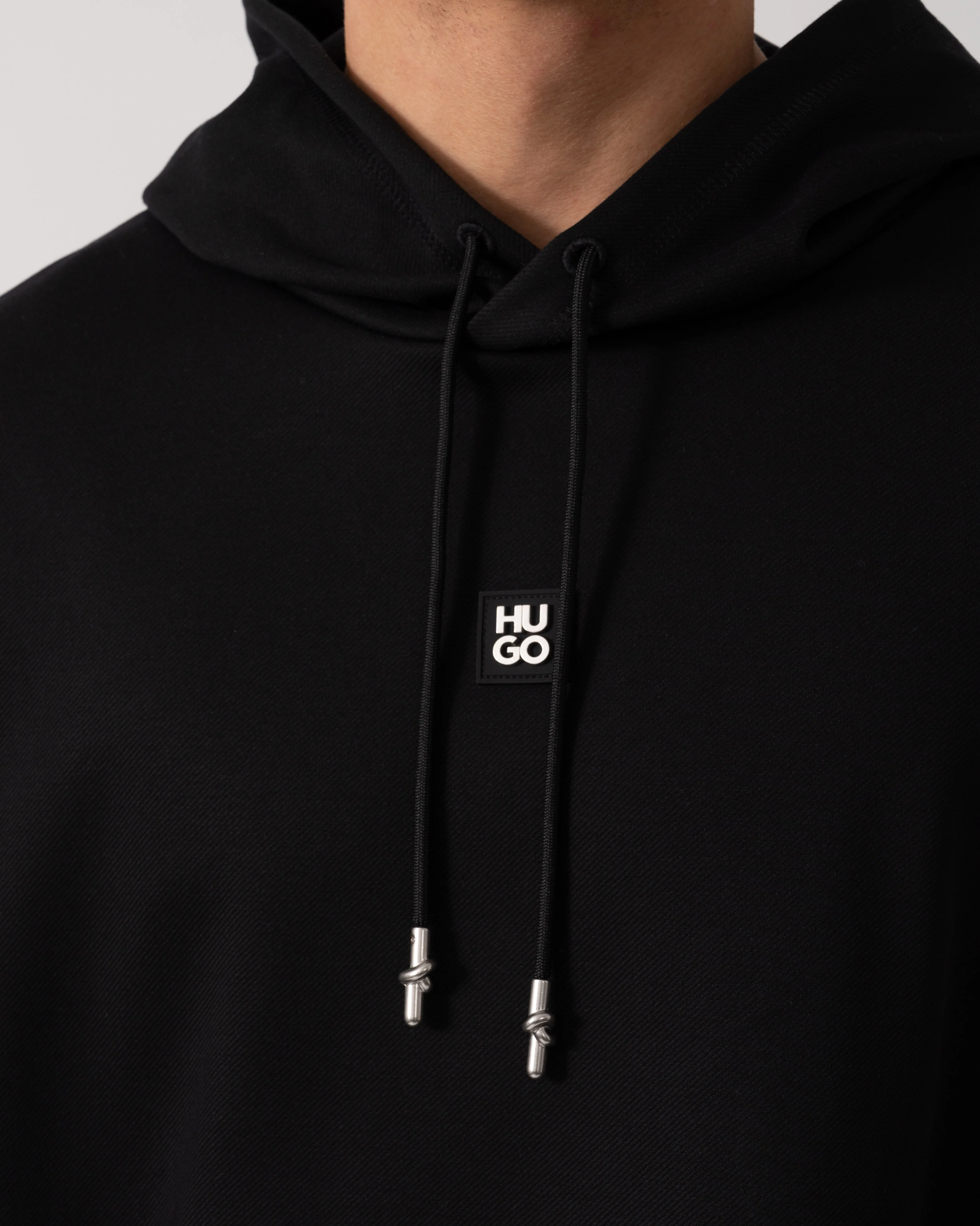 HUGO Mens Dineo Mens Pullover Hoodie - Black 001 - Image 3
