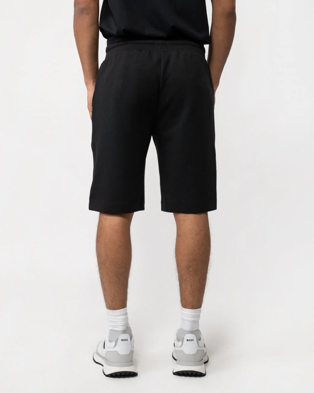 HUGO Mens Logo Badge Loungewear Shorts - Image 2