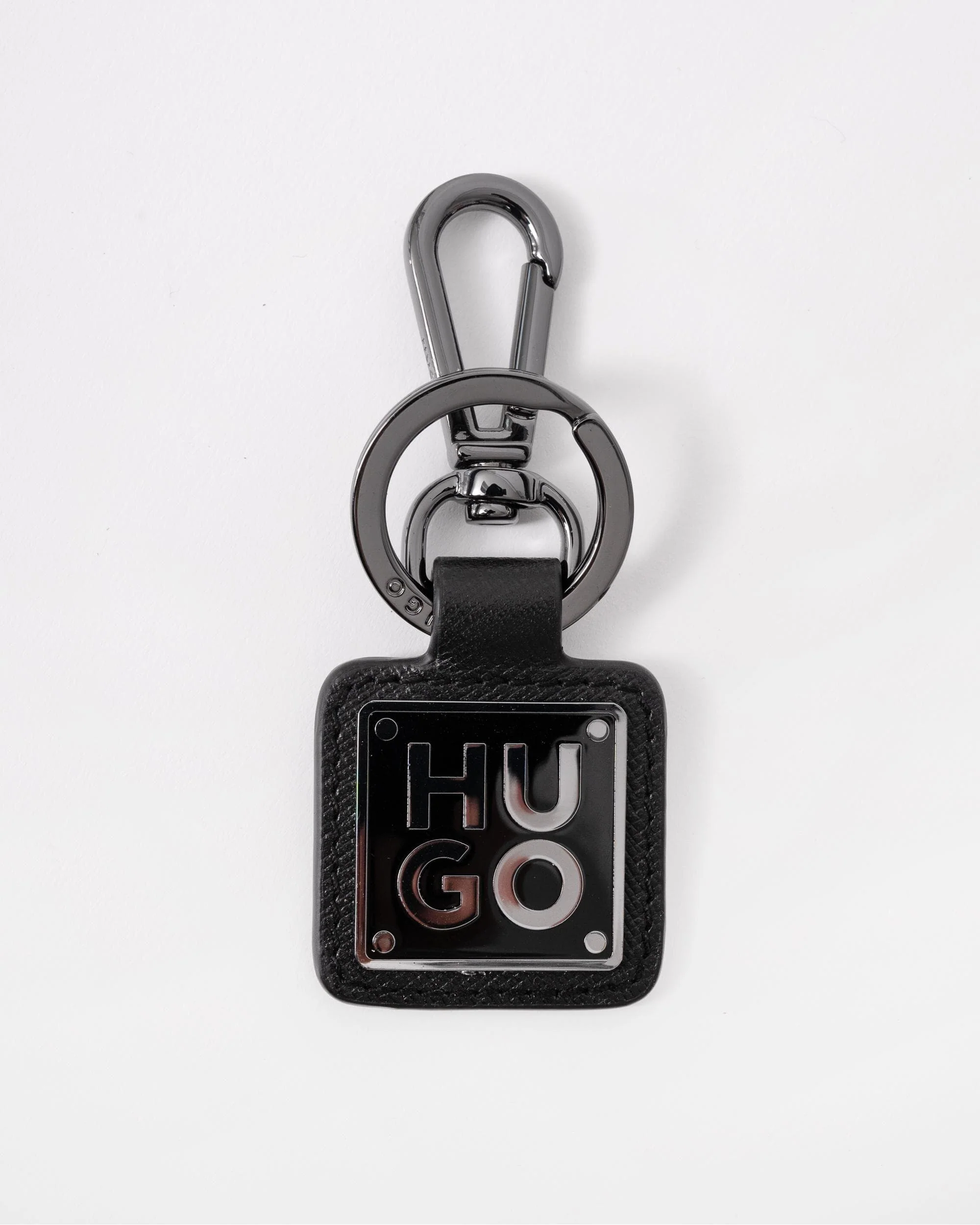 HUGO Mens Stacked Logo Wallet and Keyring Set - Image 5