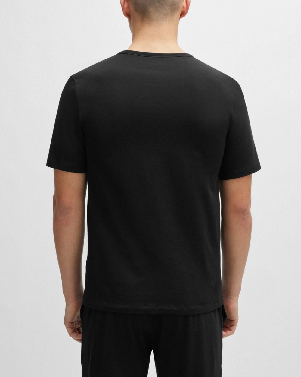 HUGO Mens Three-Pack of Underwear T-Shirts in Cotton with Logos NOS - Black 001 - Image 5