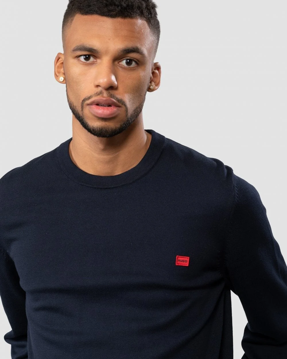 HUGO San Cassius Mens Crew Neck Sweater NOS - Navy 410 - Image 2