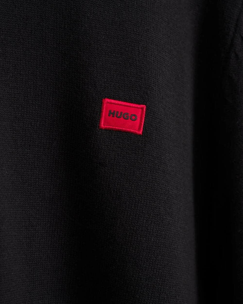 HUGO San Peer Mens Collared 1/4 Zip Jumper - Image 3
