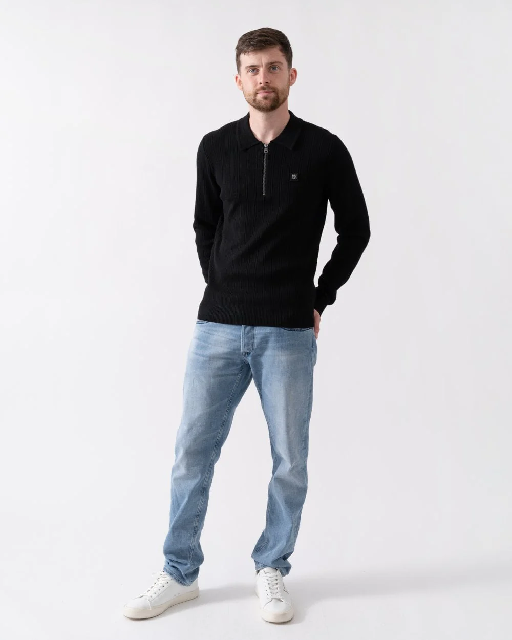 HUGO Sastoro Mens 1/4 Zip Jumper - Image 3