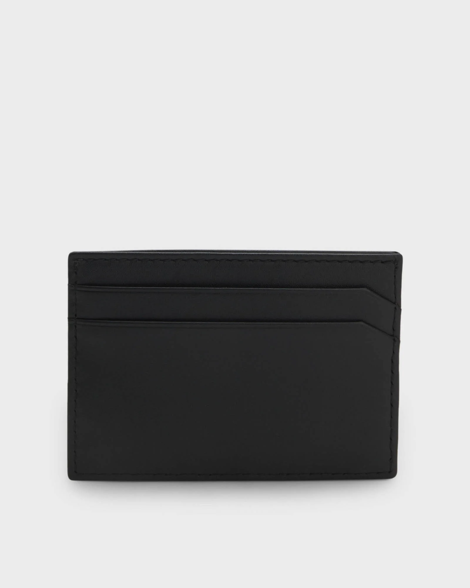 HUGO Tibby Mens Leather card holder with red-foil stacked logo - Black 001 - Image 4