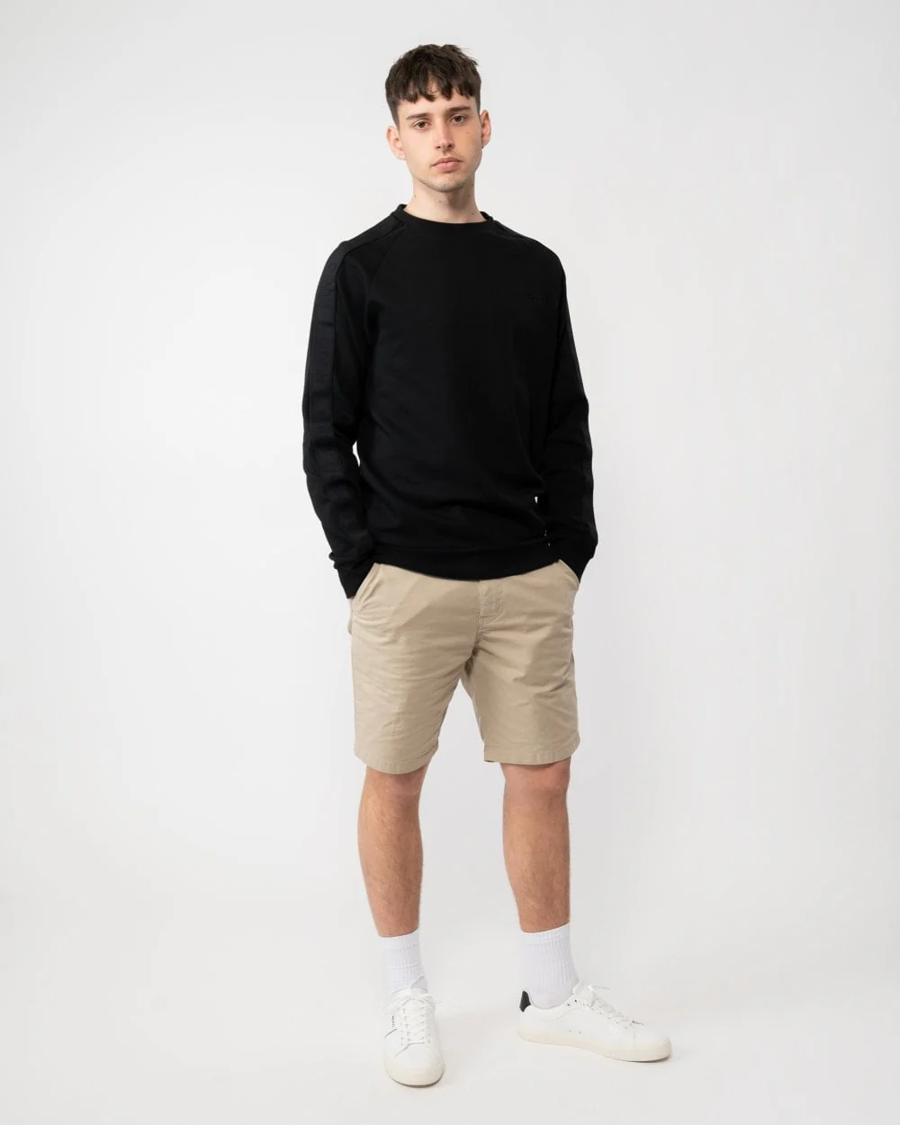 HUGO Tonal Logo Mens Loungewear Sweatshirt - Image 3
