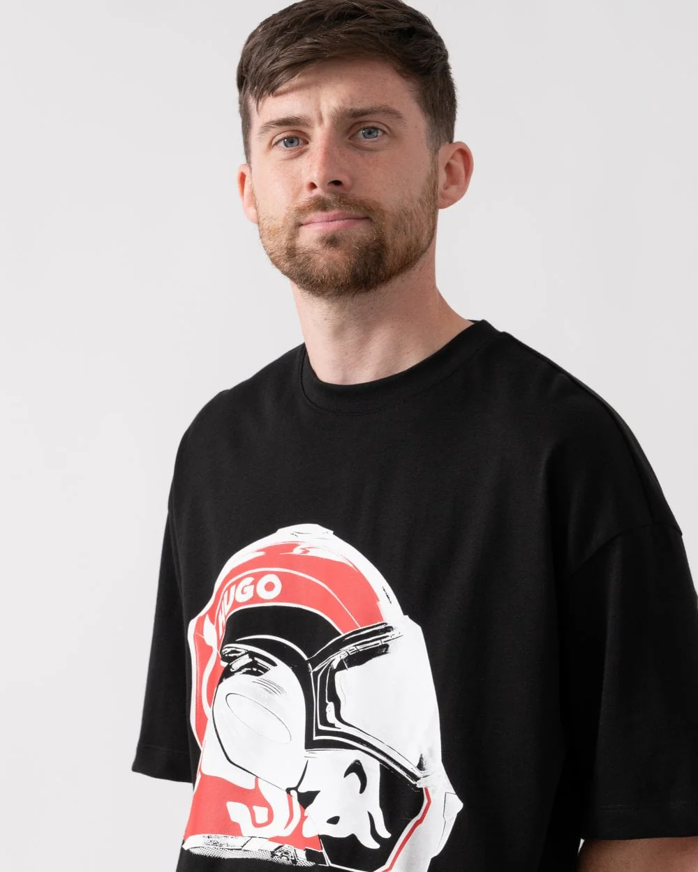 HUGO x RB Dit Mens T-Shirt with Red Bull Graphic Print - Image 2