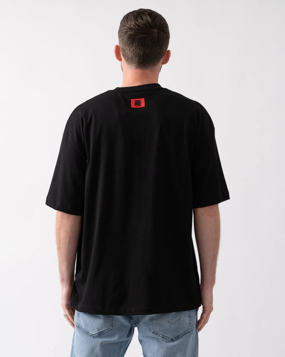 HUGO x RB Dit Mens T-Shirt with Red Bull Graphic Print - Image 4