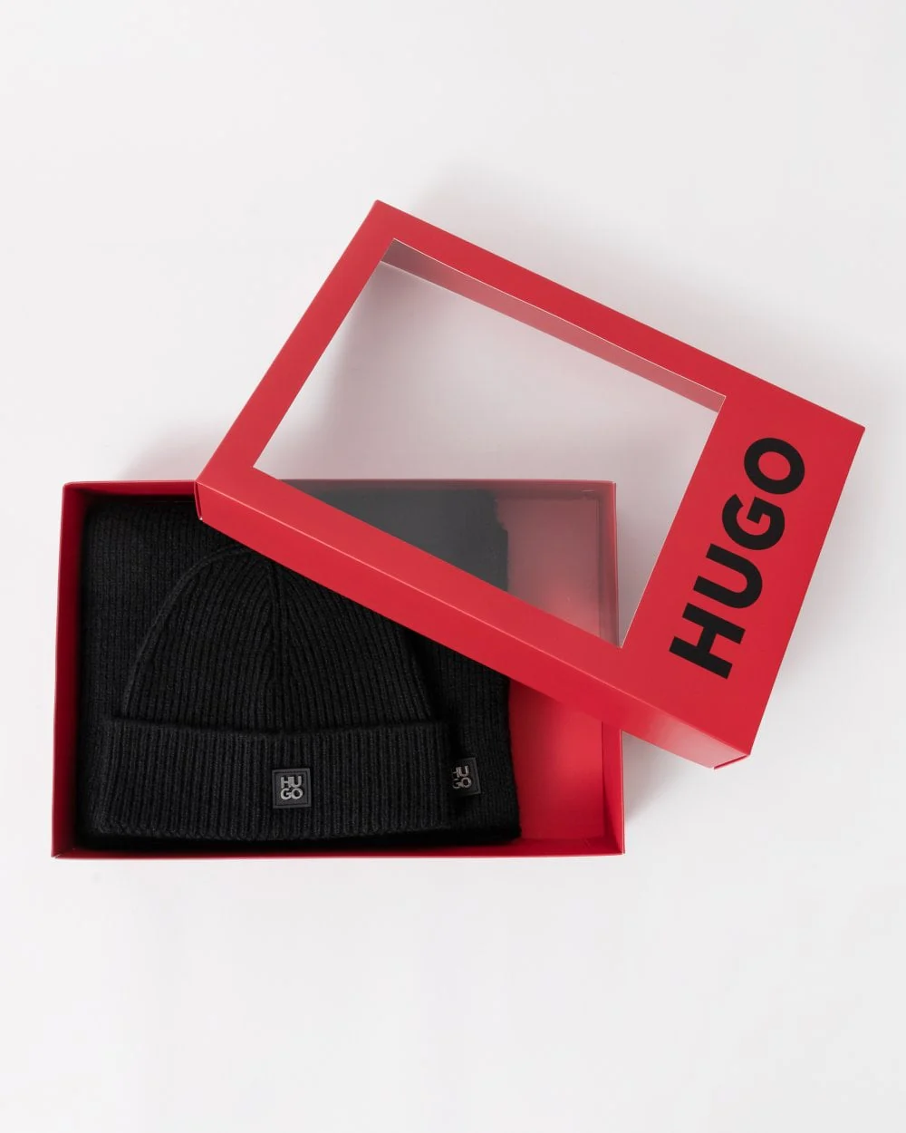 HUGO Zaso Mens Scarf and Beanie Gift Set - Image 2