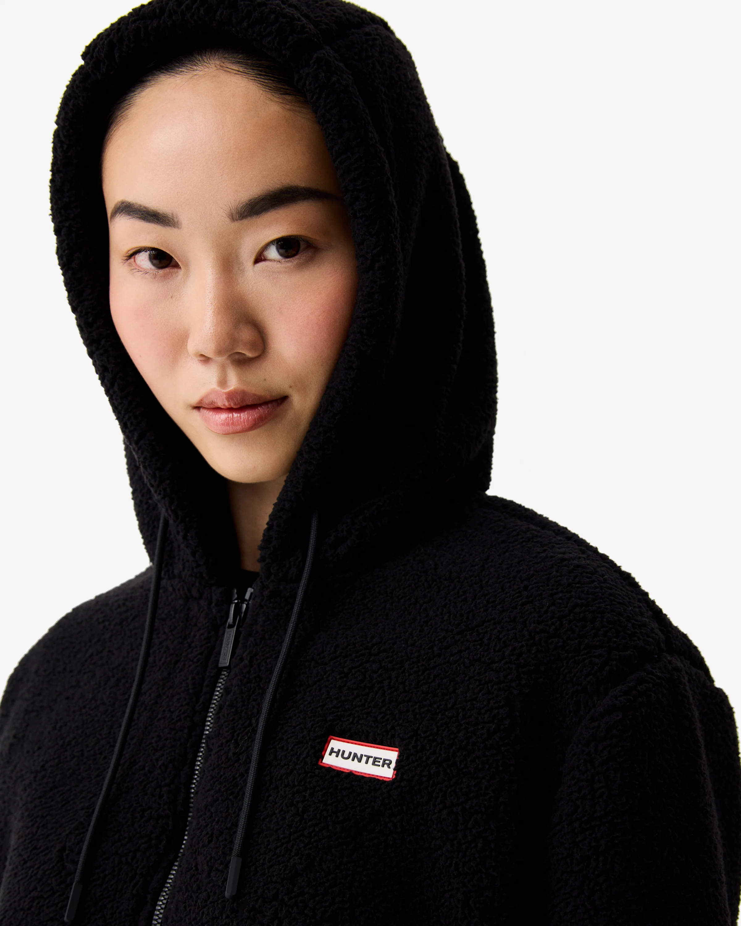 Hunter Bonelle Womens Borg Fleece Jacket - Black - Image 2