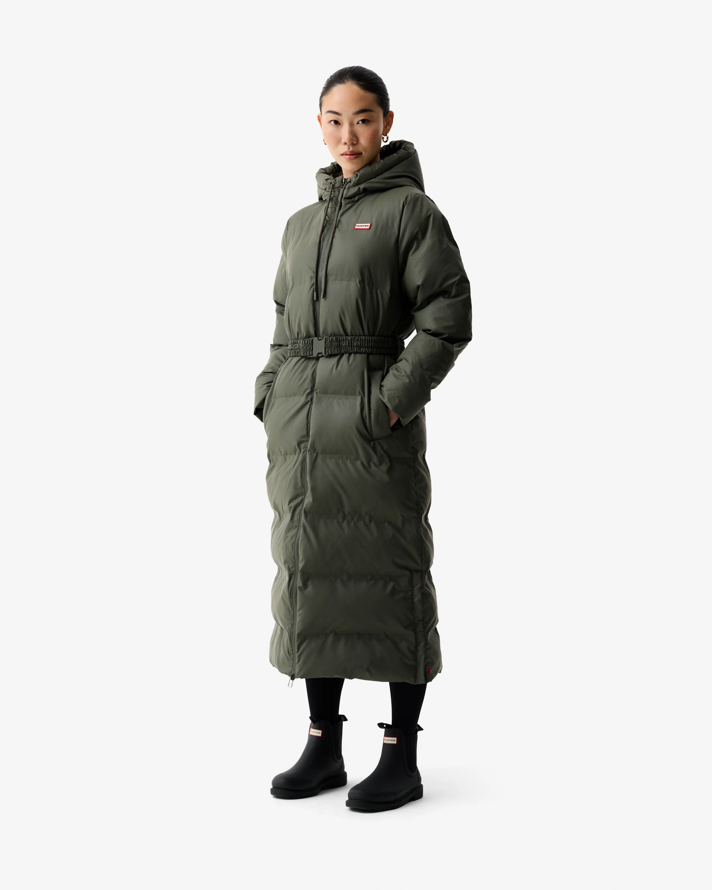Hunter Hutchison Womens PU Coated Long Puffer Jacket - Kambaba - Image 2