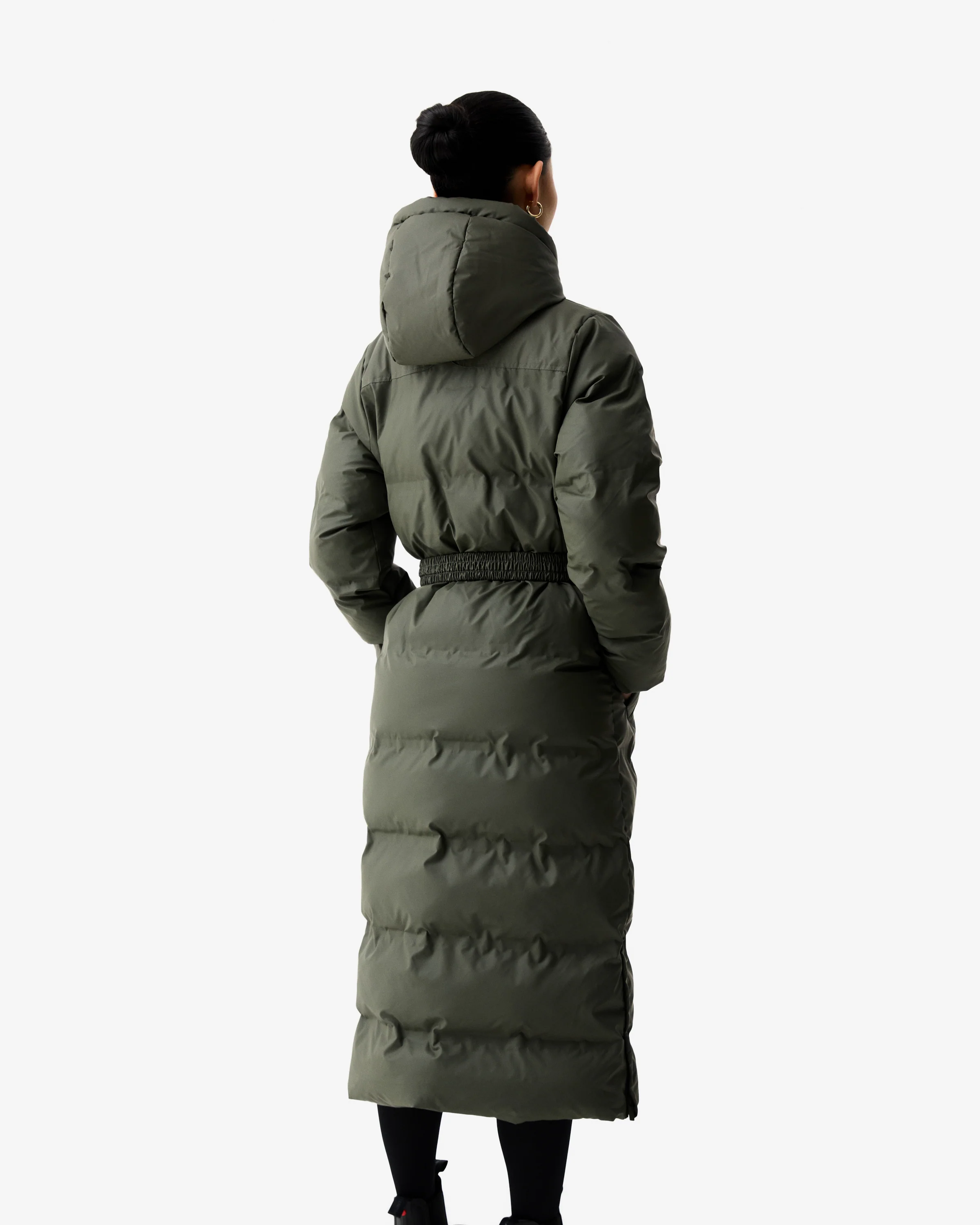 Hunter Hutchison Womens PU Coated Long Puffer Jacket - Kambaba - Image 3