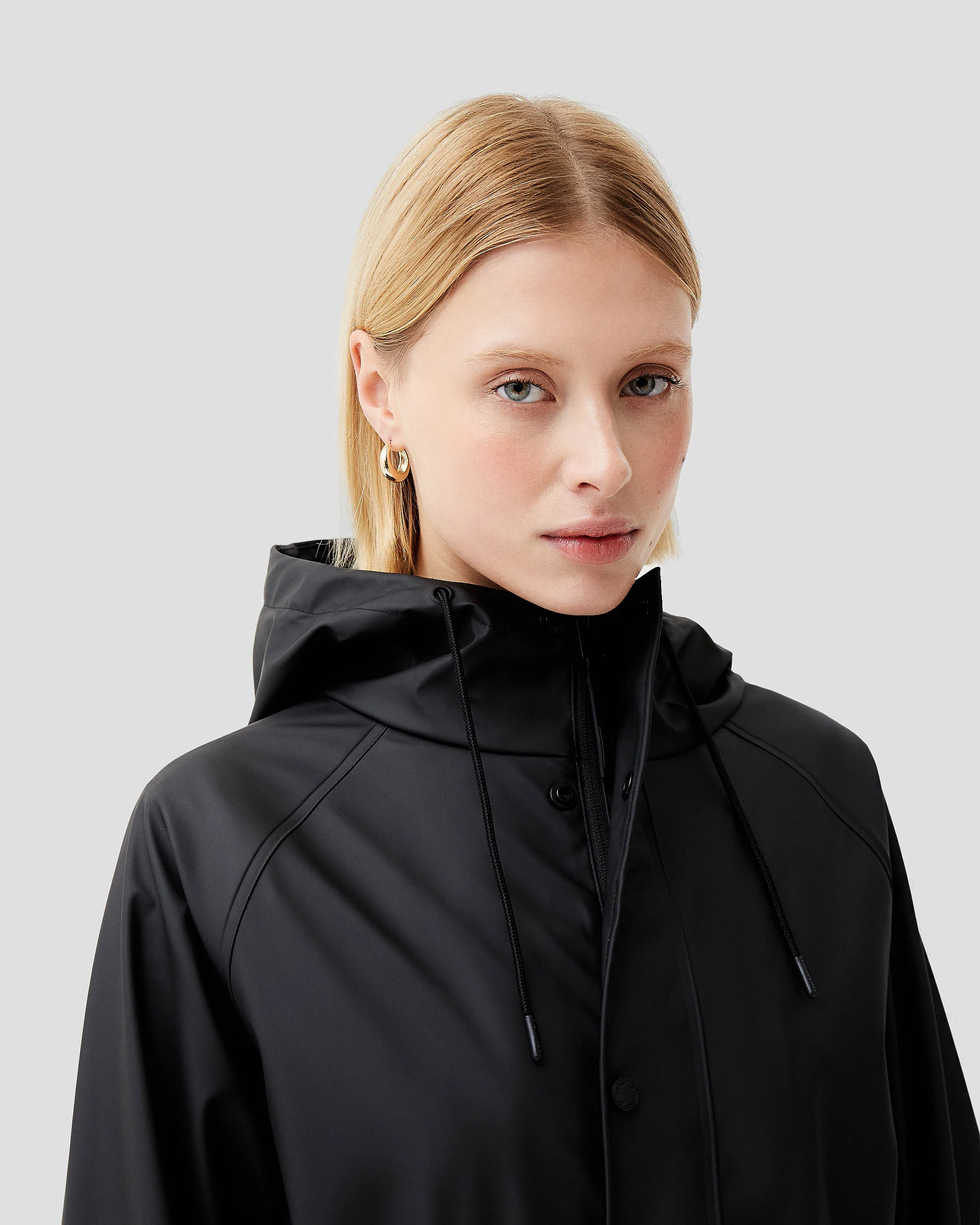 Hunter Janna Womens PU Coated Parka - Black - Image 3