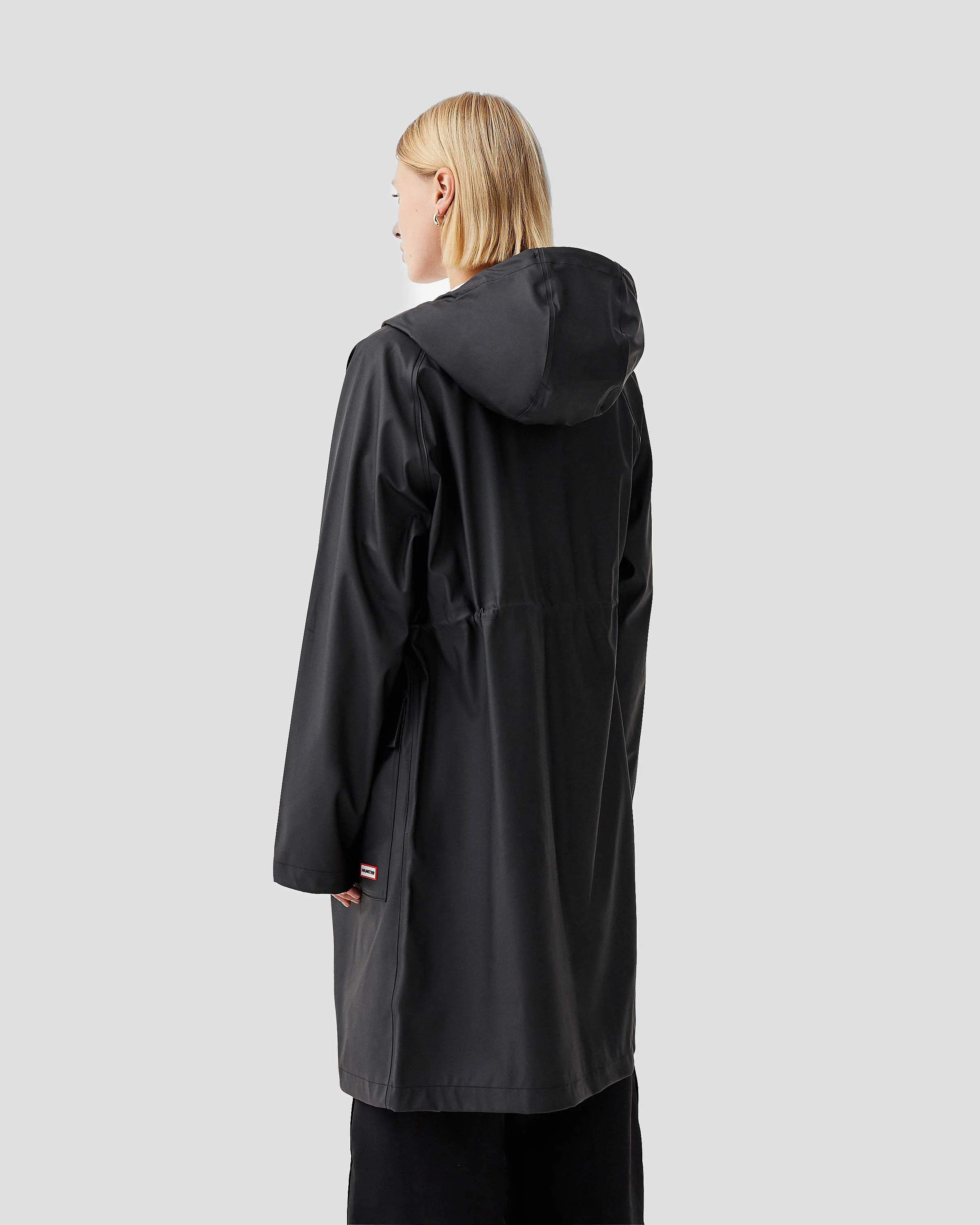 Hunter Janna Womens PU Coated Parka - Black - Image 4