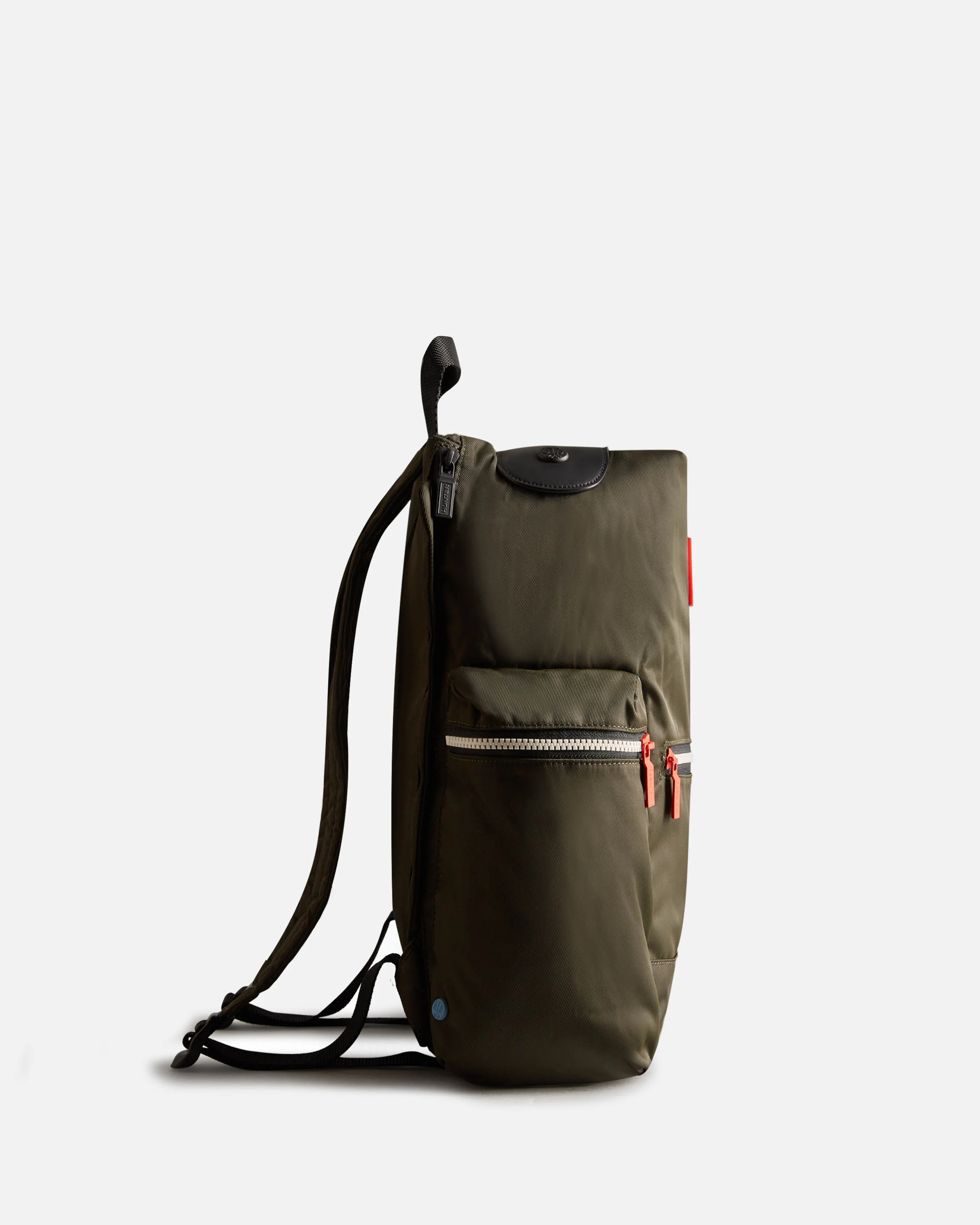 Hunter Nylon Large Topclip Backpack - Dark Olive - Image 3