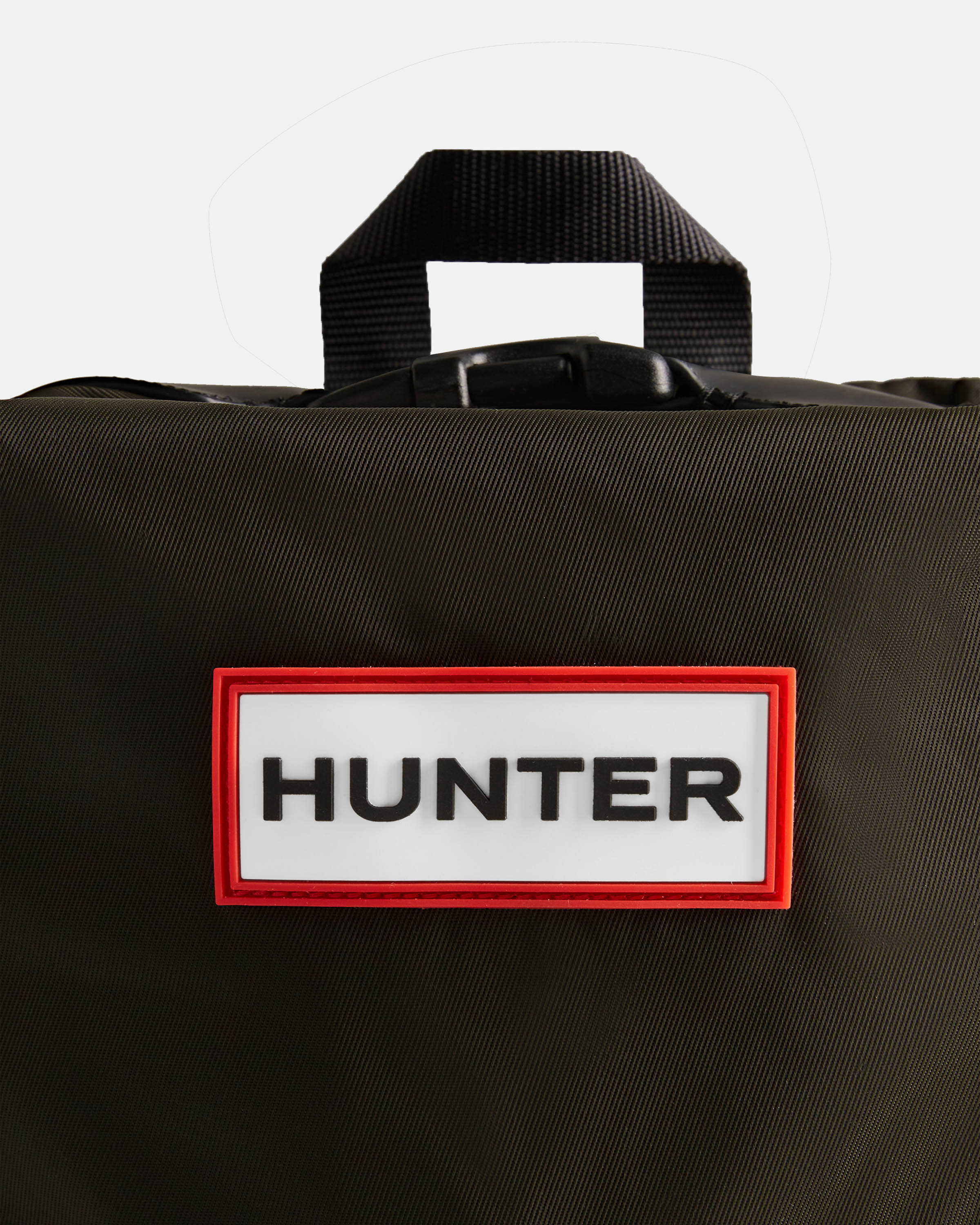 Hunter Nylon Large Topclip Backpack - Dark Olive - Image 6
