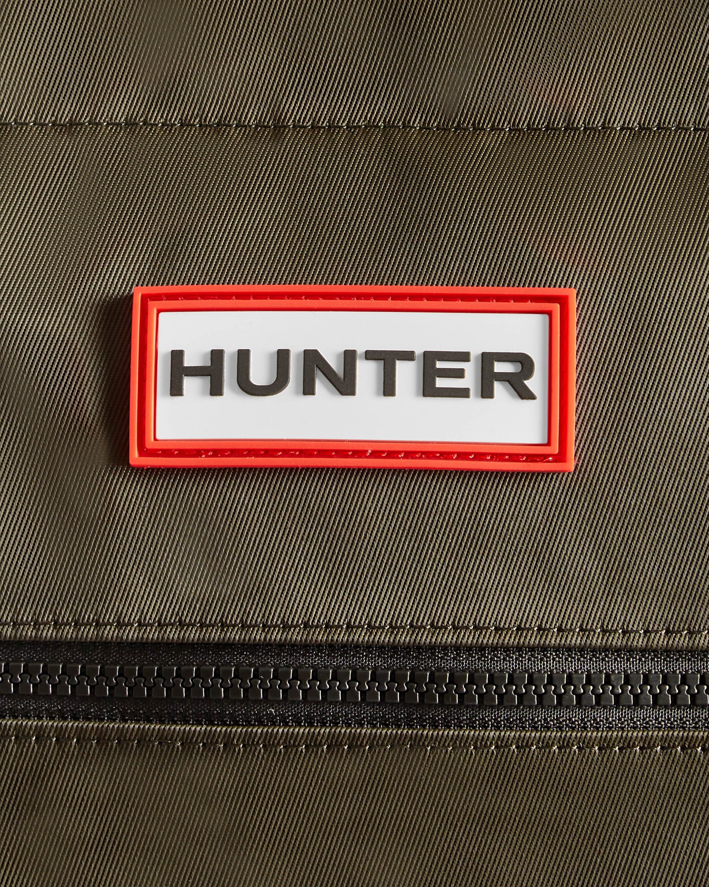Hunter Nylon Midi Topclip Tote - Dark Olive - Image 5