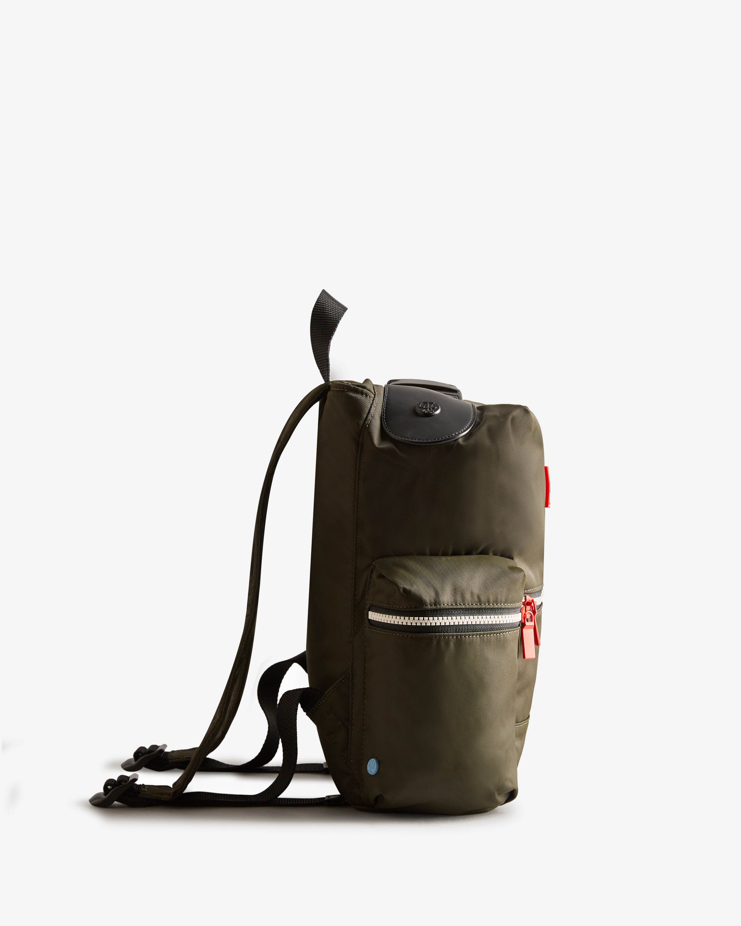 Hunter Nylon Mini Topclip Backpack - Dark Olive - Image 3