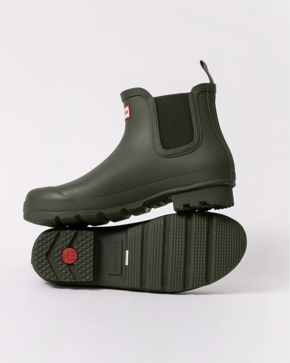Hunter Original Chelsea Mens Boots - Dark Olive - Image 5