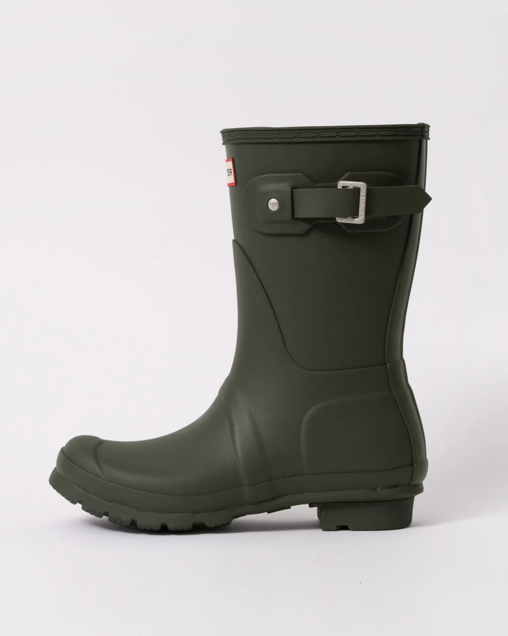 Hunter Original Short Womens Wellies - Dark Olive - Image 2