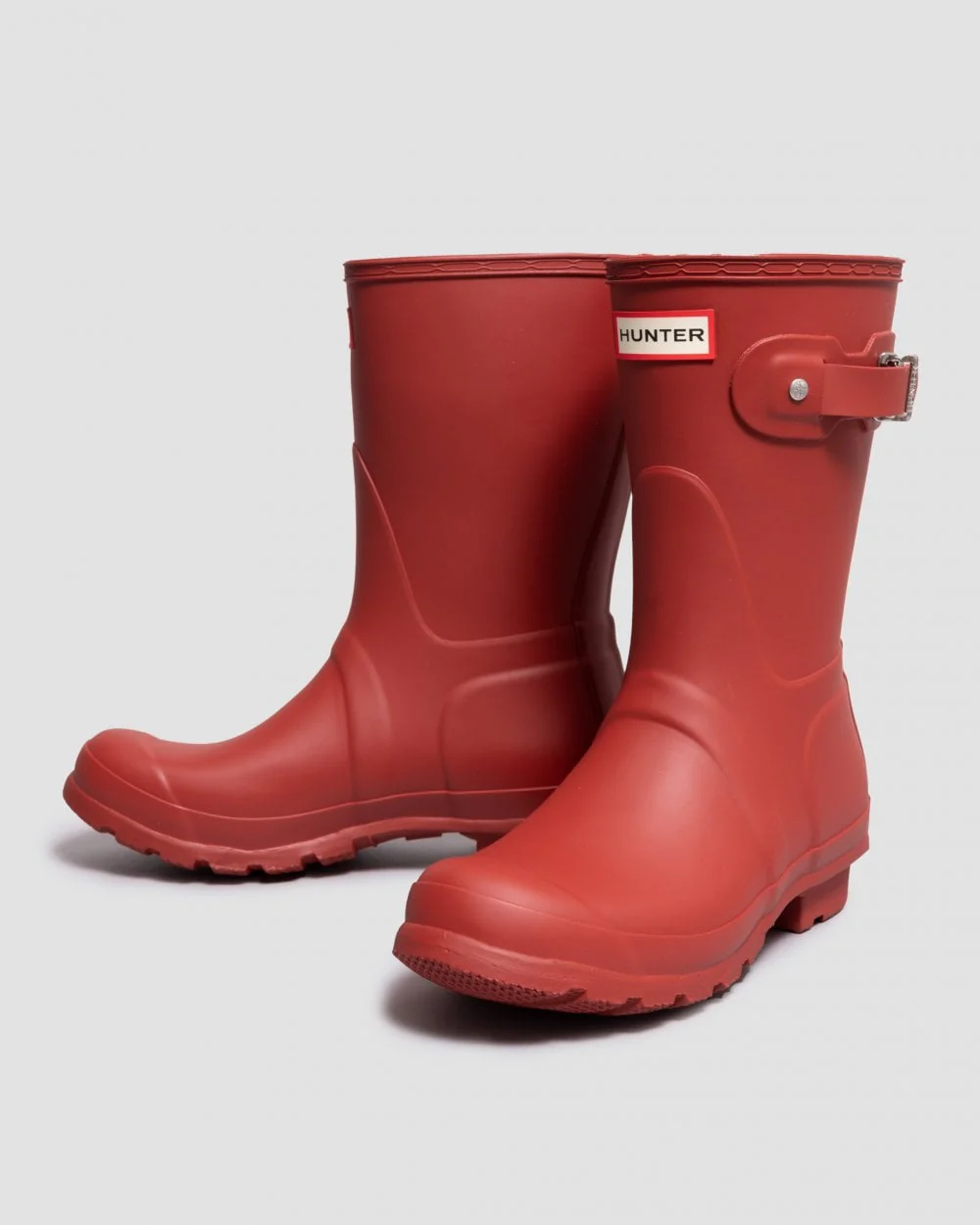Hunter Original Short Womens Wellies - Military Red - Image 2