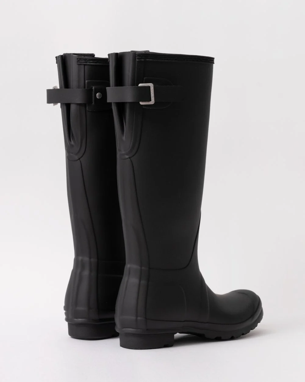 Hunter Original Tall Back Adjustable Womens Wellies - Black - Image 2