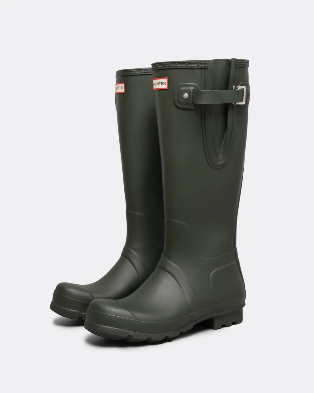 Hunter Original Tall Side Adjustable Mens Wellies - Dark Olive