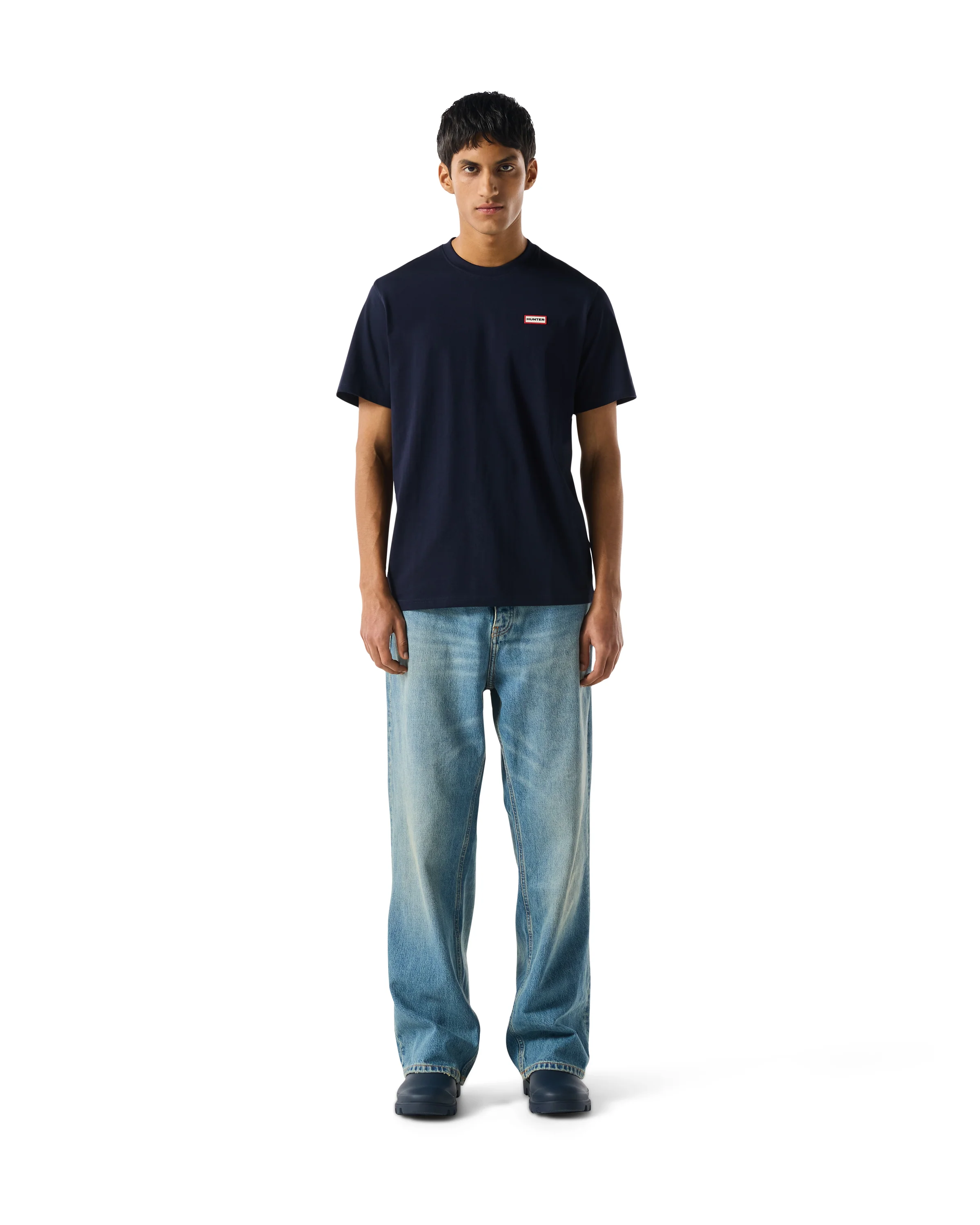 Hunter Red Label Essentials Mens Logo T-Shirt - Night Sky - Image 2