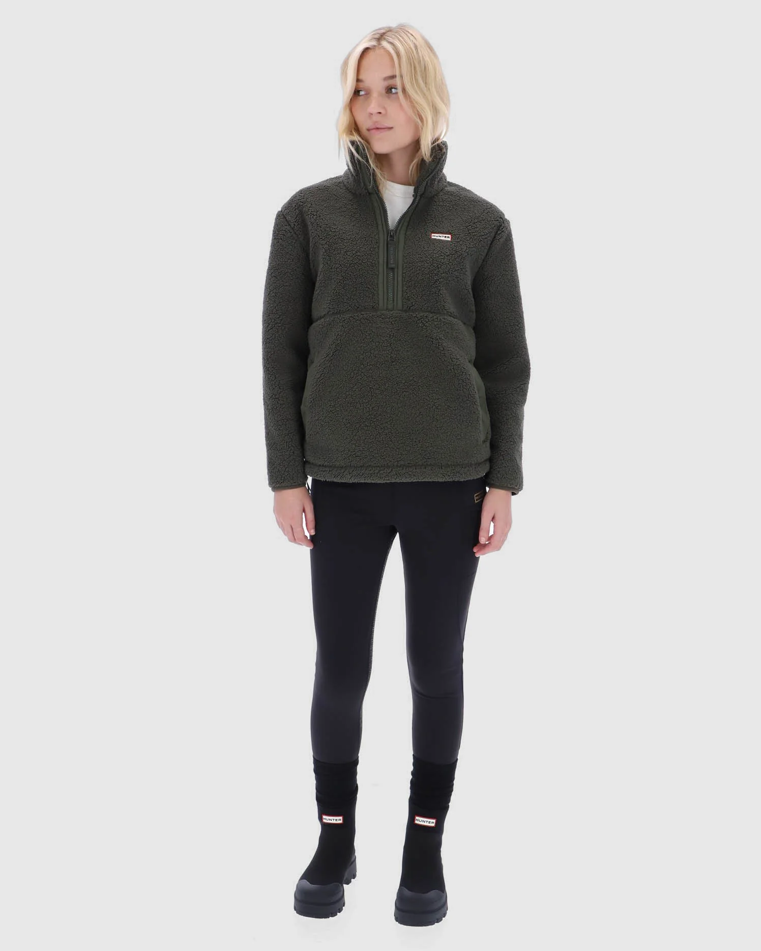 Hunter Tiorga Womens 1/4 Zip Borg Fleece - Kambaba - Image 2