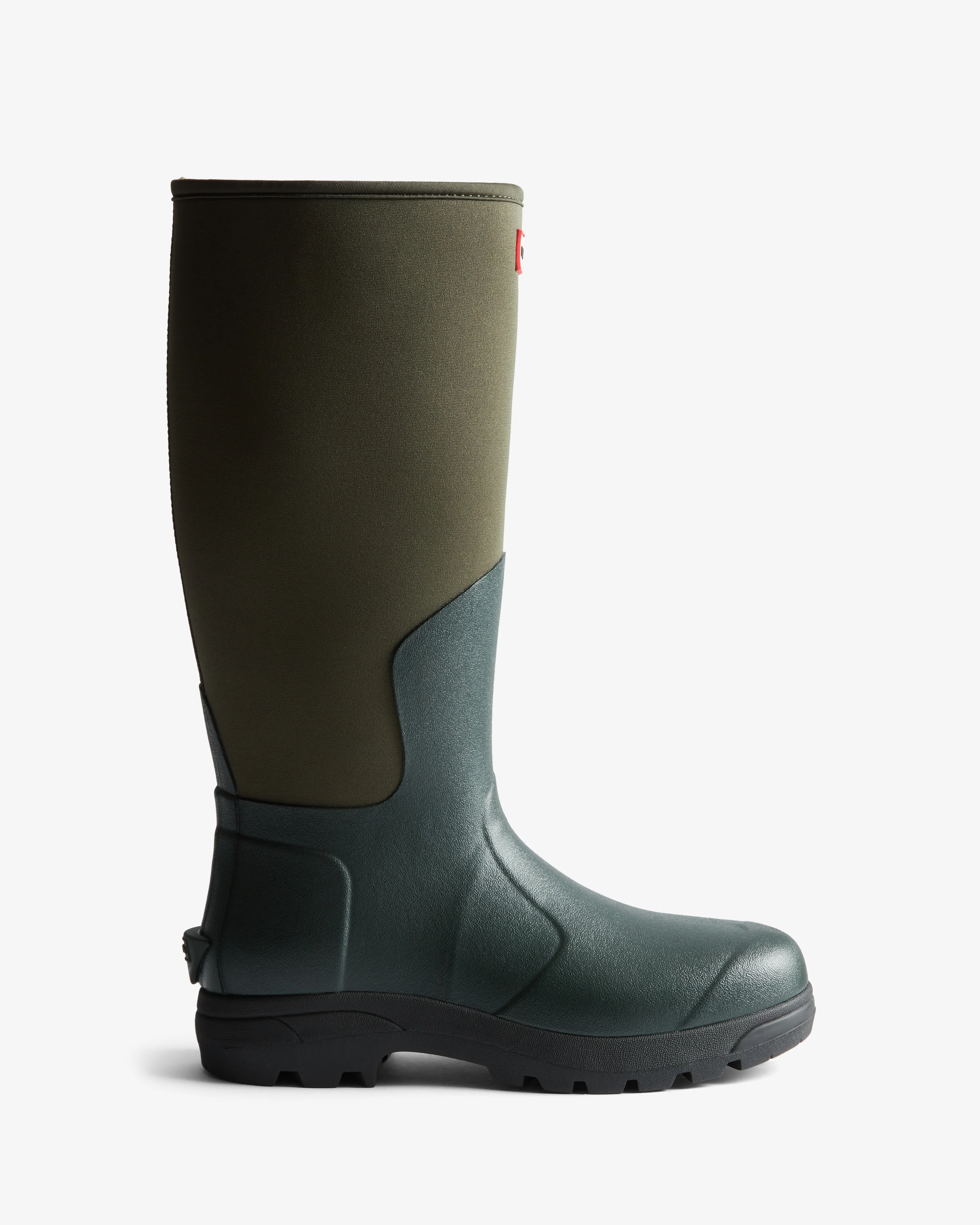 Hunter Unisex Balmoral Neoprene Tall Boot - Dark Olive/Black - Image 2